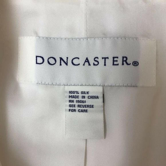Doncaster Blazer Ivory Ruched Silk Sz 10 P New - Picture 5 of 6